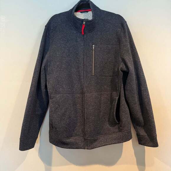 Gerry Men's Gray Full Zip Mock Neck Zip Pockets Long Sleeve Jacket - Picture 1 of 4